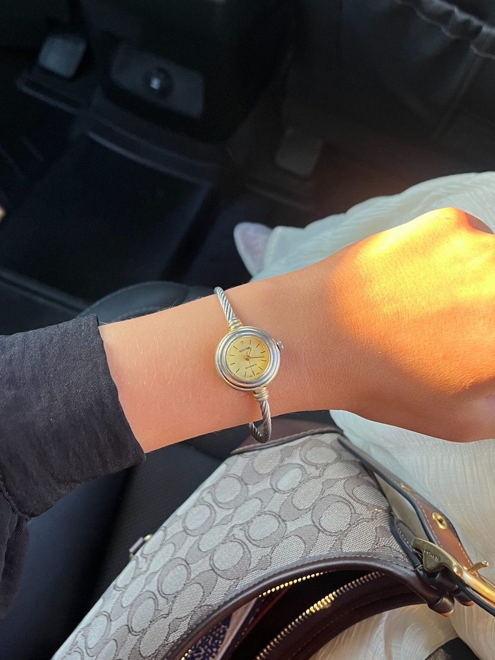 Cultures Gold-Tone Cable Bracelet Watch